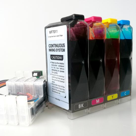 Sistema de suministro continuo de tinta (ciss) para la impresora de inyección de tinta de escritorio epson-7011 / wf-7511 / wf-7521 / wf-3521 