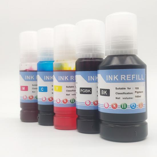botella de recarga de tinta epson 105/106 para impresoras de inyección de tinta de cinco colores ecotank et-7750 / et-7700 